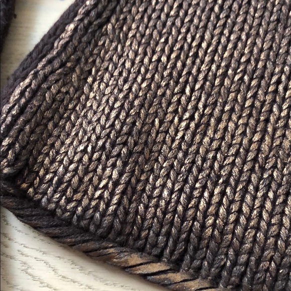 Krizia Jeans brown gold knitted sweater pullover - Picture 3 of 7